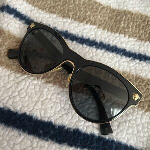 Versace Elegant Black and Gold Sunglasses